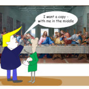 last supper cartoon