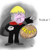 Boris Johnson Halloween brexit cartoon