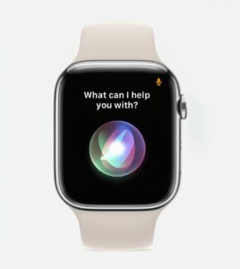 Apple Watch showing Siri on the display