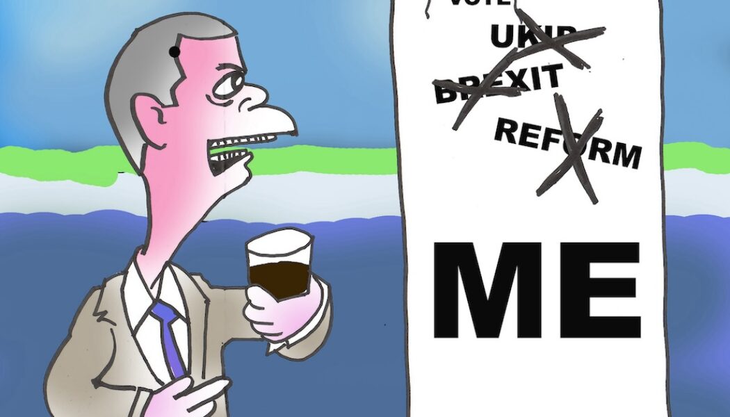Nigel Farage General election 2024 cartoon