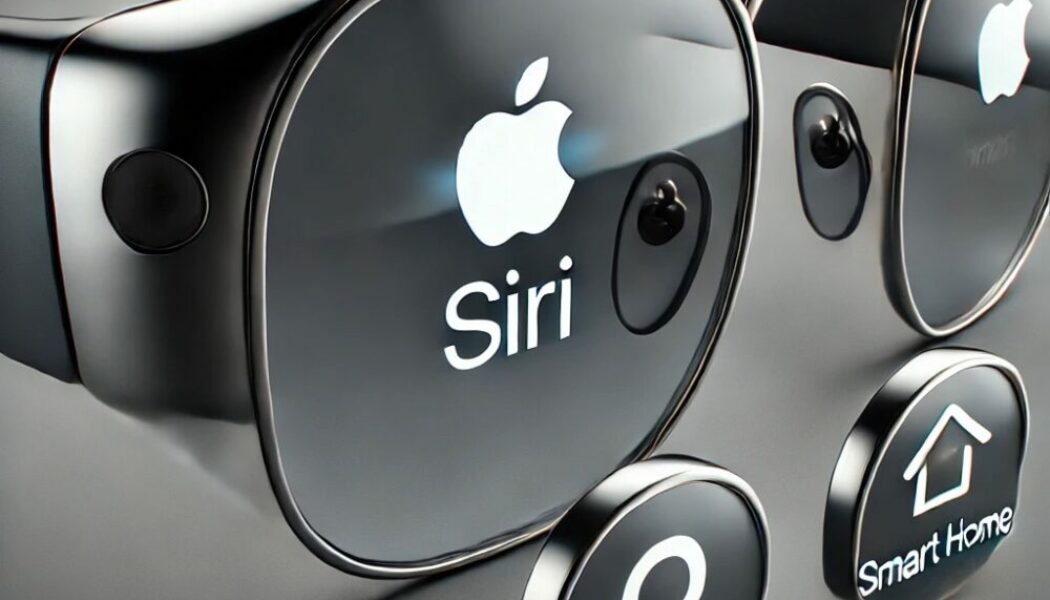 Concept image of Apple smart glasses showcasing Siri, Accessibility, and Smart Home features, highlighting seamless integration with the Apple ecosystem, designed for both mass appeal and accessibility benefits