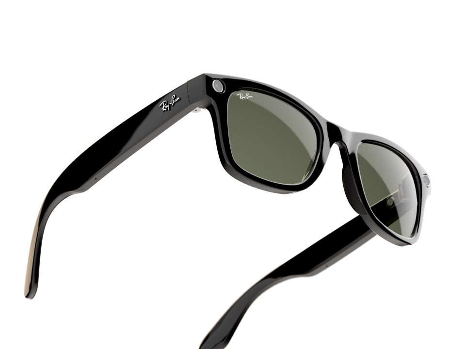 Ray-Ban Meta smart glasses shown in sleek black design, highlighting their innovative features in the context of Apple vs Ray-Ban Meta smart glasses comparison.